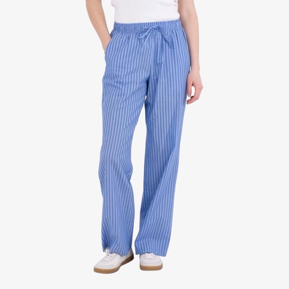 NEO NOIR Sonar Big Stripe Casual Lounge Pant Blue Women US 8